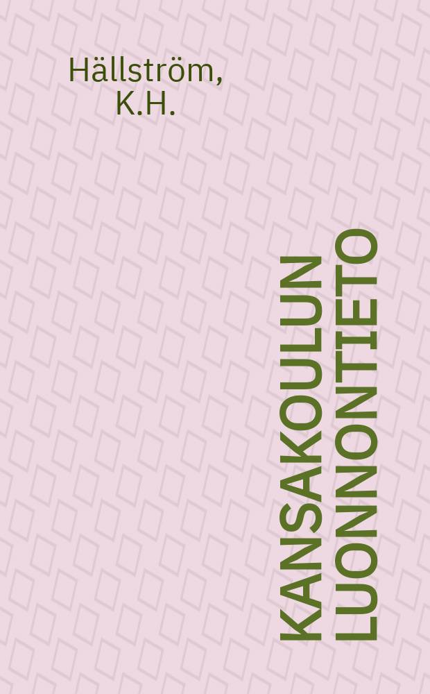 Kansakoulun luonnontieto