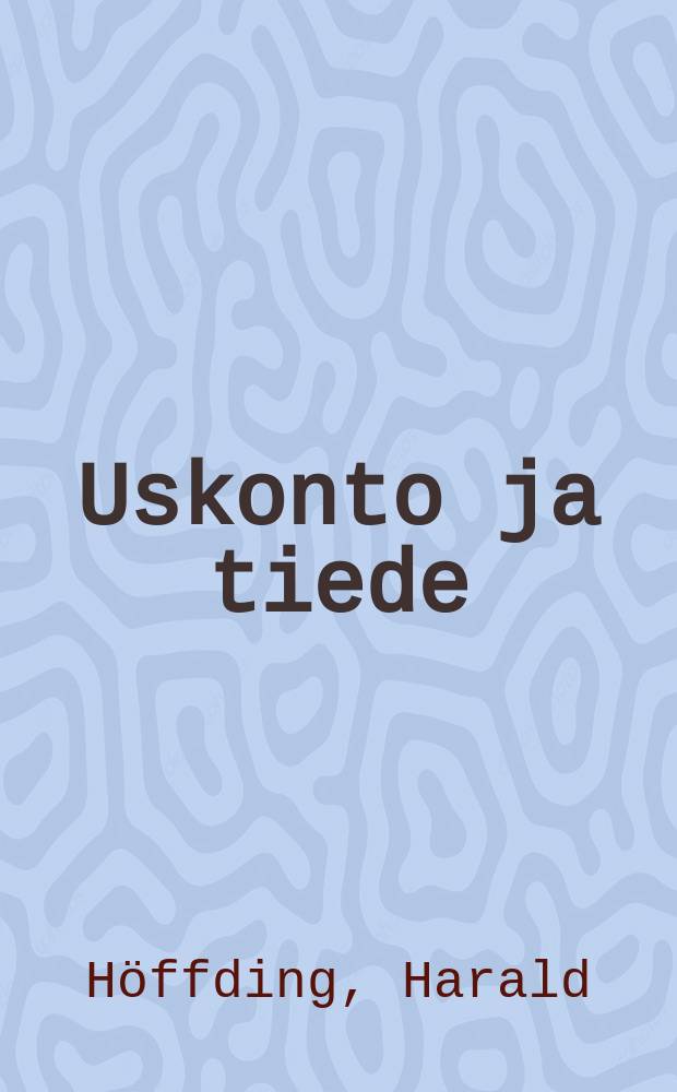 Uskonto ja tiede