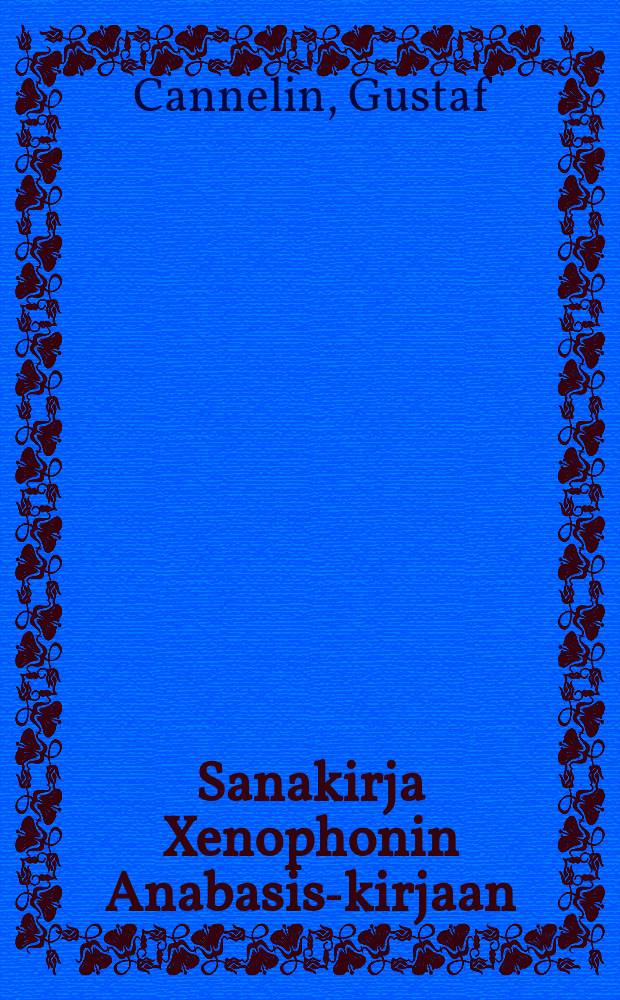 Sanakirja Xenophonin Anabasis-kirjaan