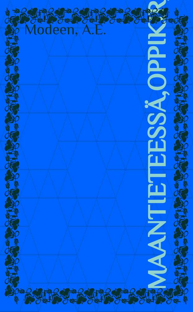 Maantieteessä,Oppikirja