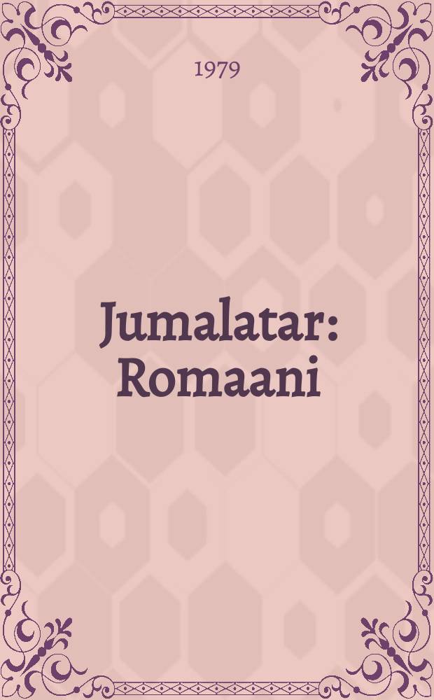 Jumalatar : Romaani