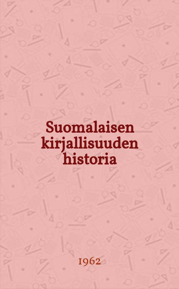 Suomalaisen kirjallisuuden historia