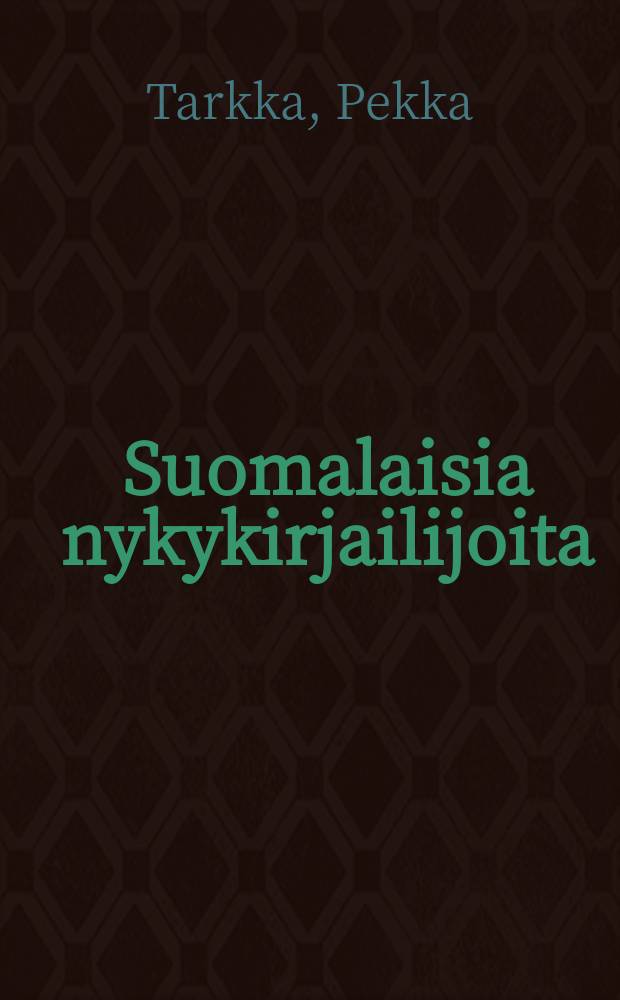 Suomalaisia nykykirjailijoita