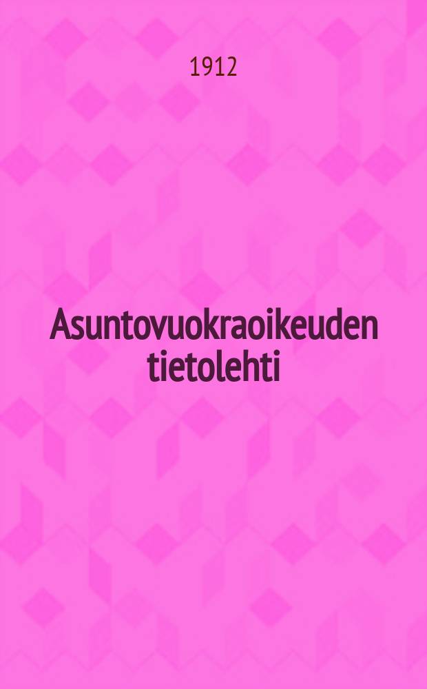 Asuntovuokraoikeuden tietolehti