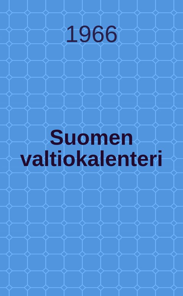 Suomen valtiokalenteri : Julk. Helsingin yliopisto Vuodeksi