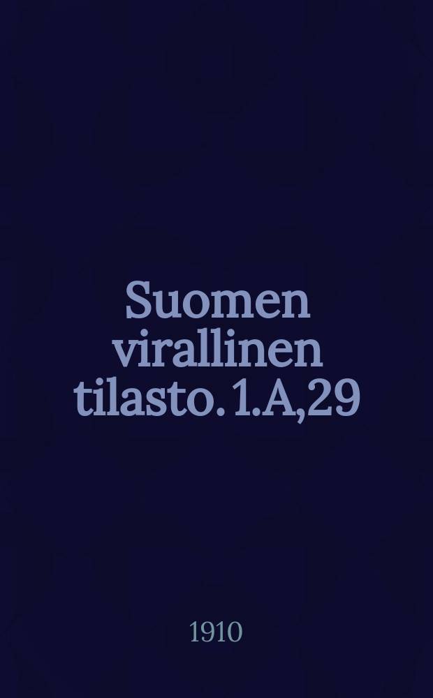 Suomen virallinen tilasto. 1.A,29 : Kauppa