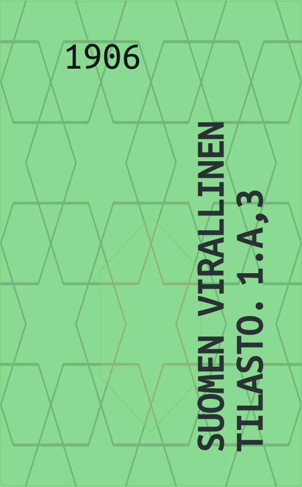 Suomen virallinen tilasto. 1.A,3 : Kauppa