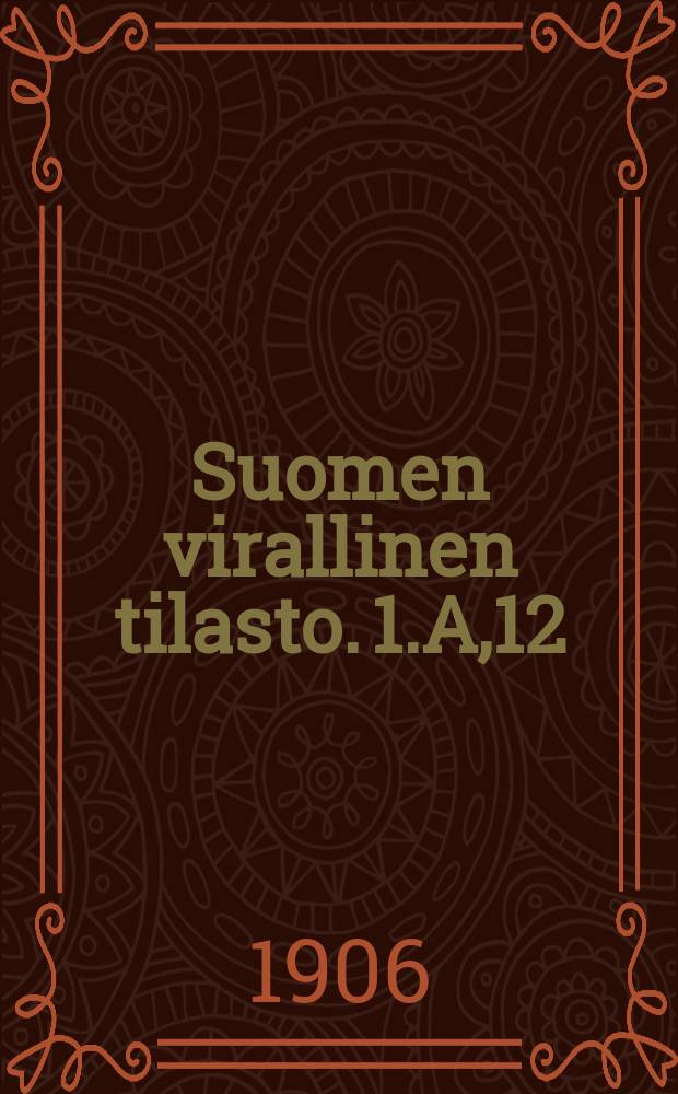 Suomen virallinen tilasto. 1.A,12 : Kauppa