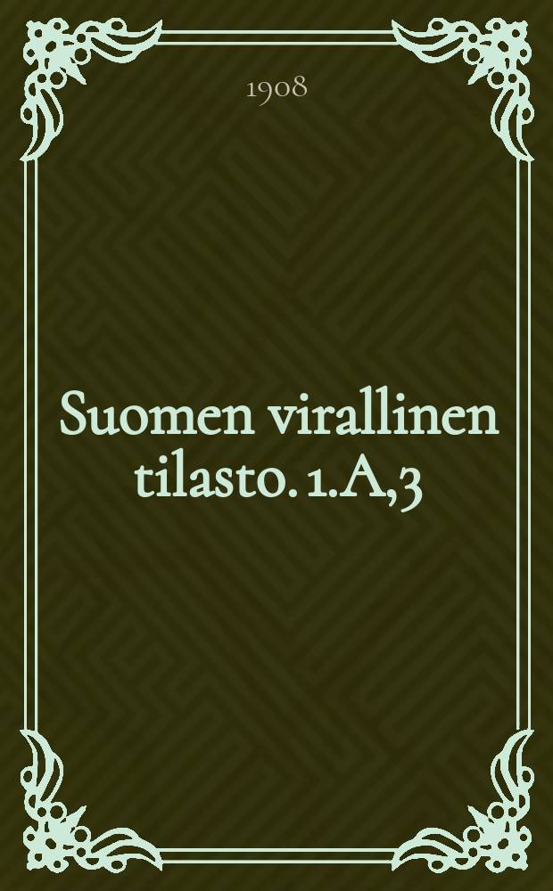 Suomen virallinen tilasto. 1.A,3 : Kauppa