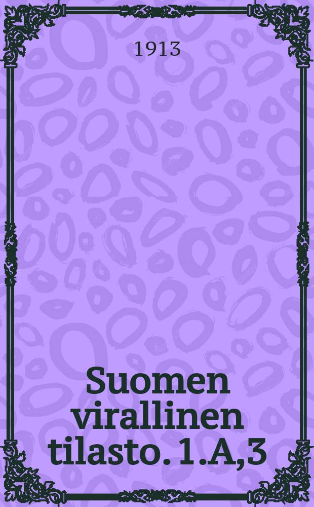 Suomen virallinen tilasto. 1.A,3 : Kauppa