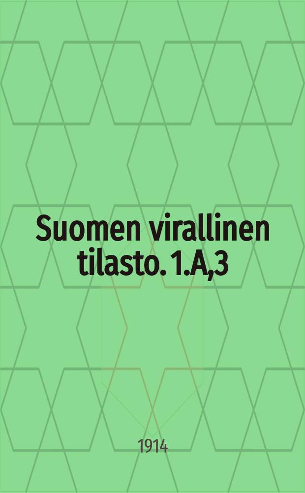 Suomen virallinen tilasto. 1.A,3 : Kauppa