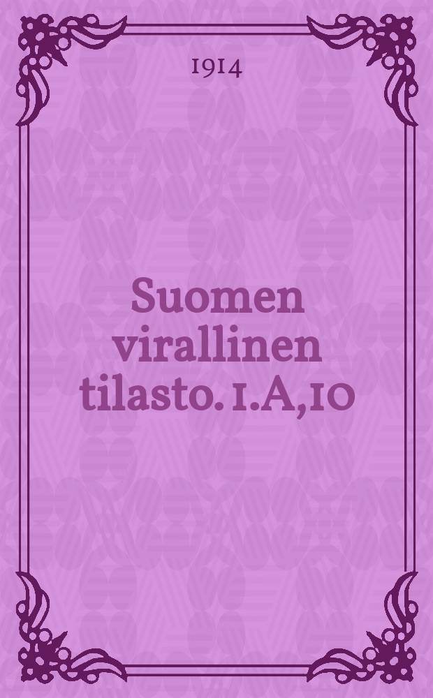 Suomen virallinen tilasto. 1.A,10 : Kauppa