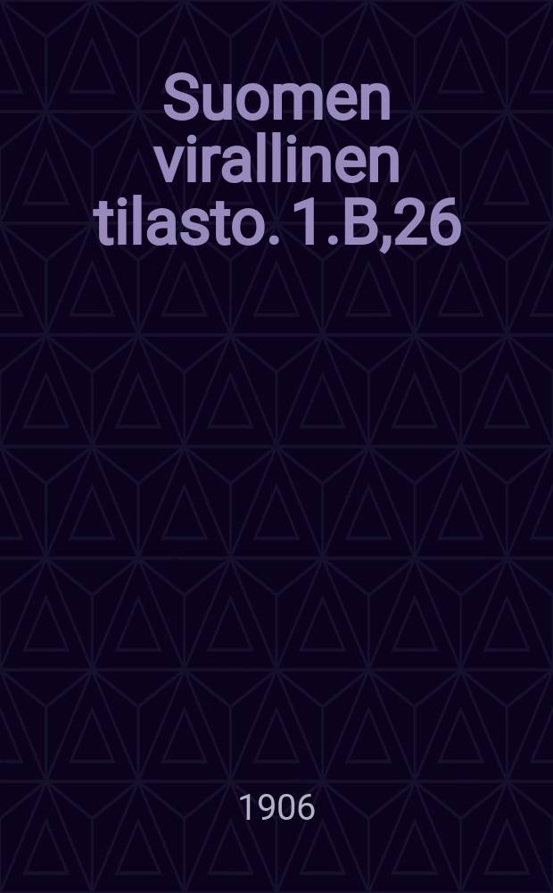 Suomen virallinen tilasto. 1.B,26 : Merenkulku
