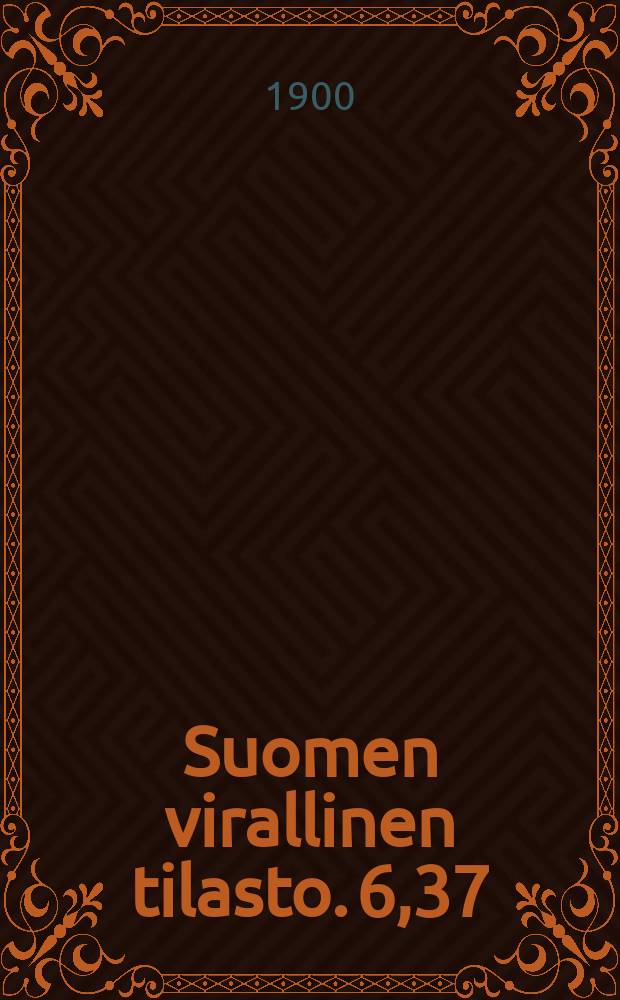 Suomen virallinen tilasto. 6,37 : Väkiluvun tilastoa