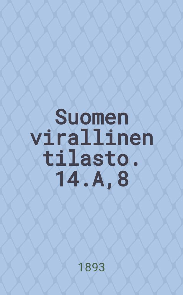 Suomen virallinen tilasto. 14.A,8 : Maanmittaus