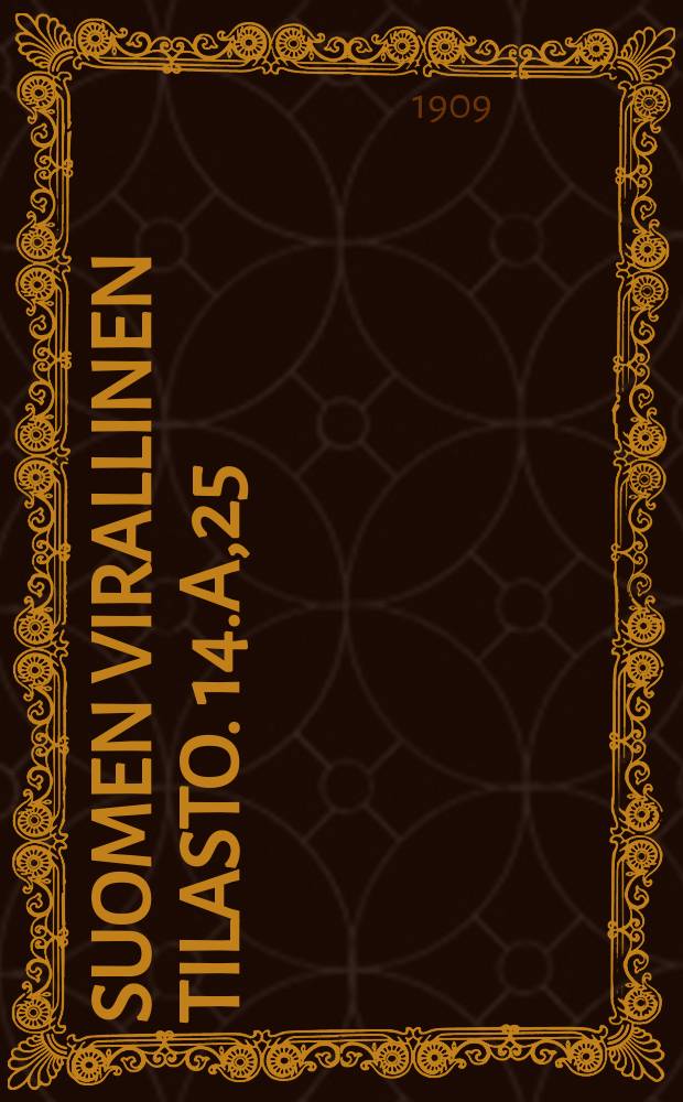 Suomen virallinen tilasto. 14.A,25 : Maanmittaus