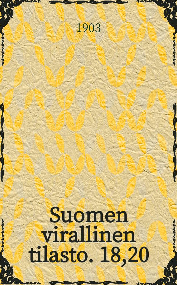 Suomen virallinen tilasto. 18,20 : Teollisuustilastoa