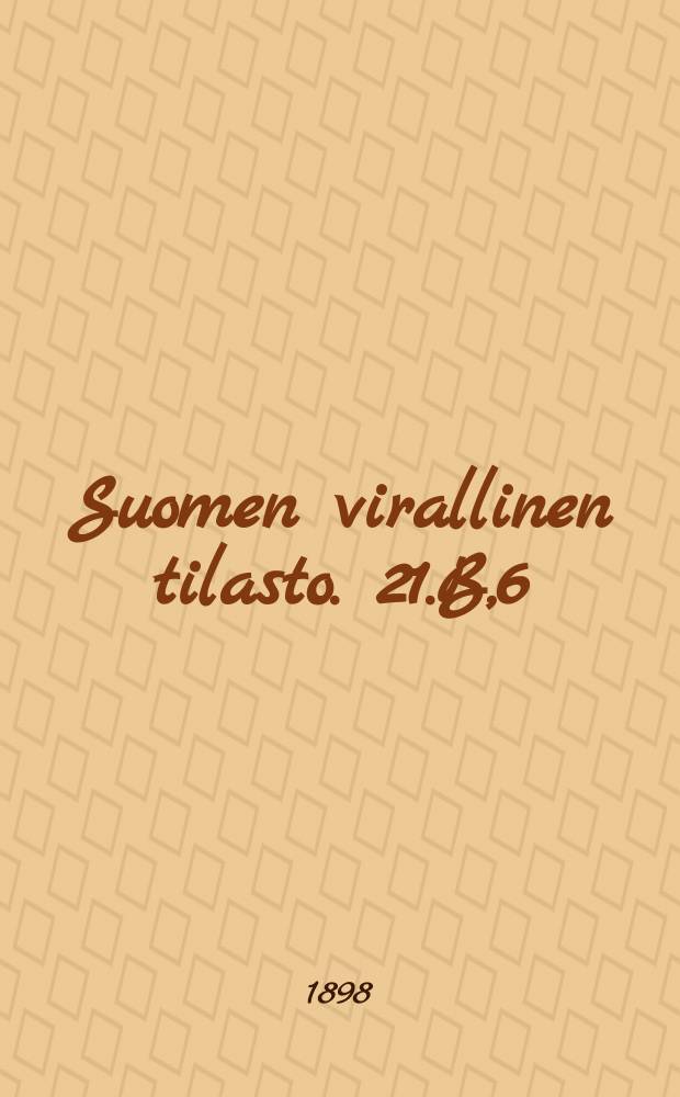 Suomen virallinen tilasto. 21.B,6 : Vaivaishoitotilasto