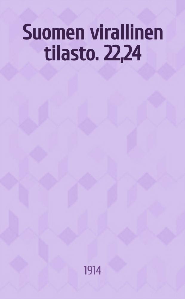 Suomen virallinen tilasto. 22,24 : Oikeustoimi