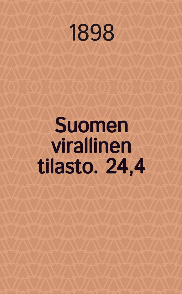 Suomen virallinen tilasto. 24,4 : Aistivialliskoulu