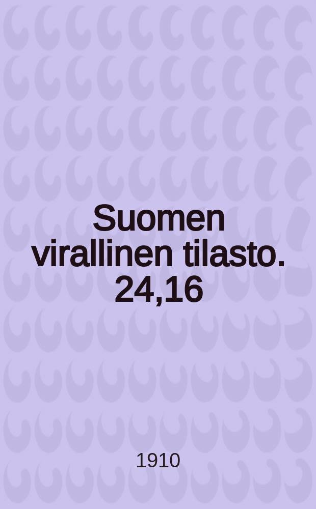 Suomen virallinen tilasto. 24,16 : Aistivialliskoulu