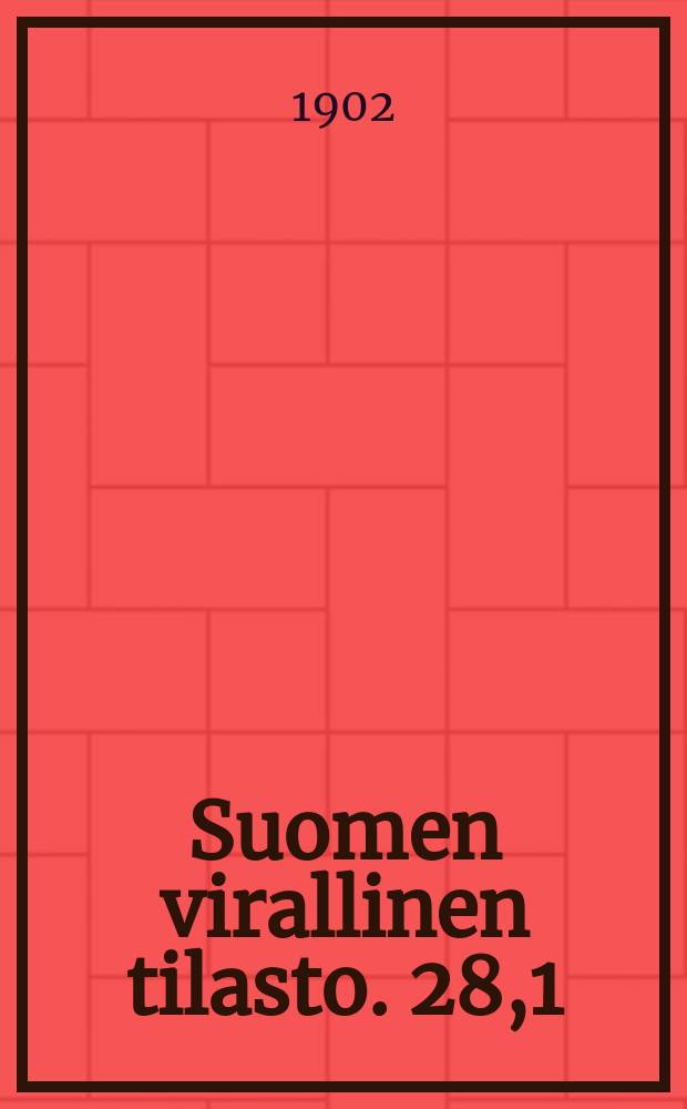 Suomen virallinen tilasto. 28,1 : Siirtolaisuustilasto