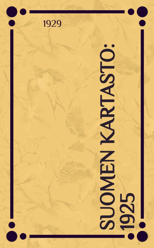 Suomen kartasto : 1925 : teksti = Атлас Финляндии