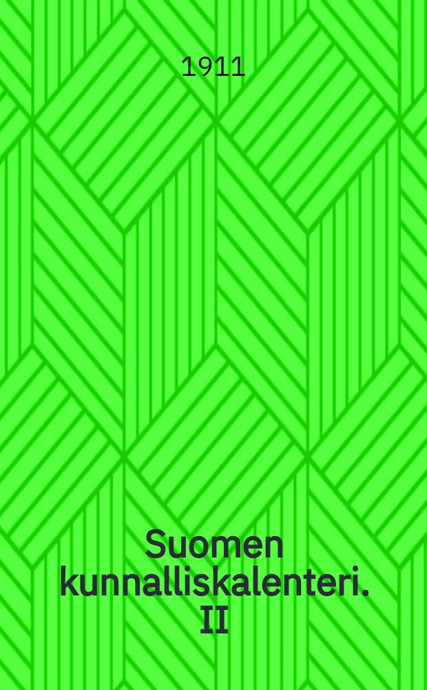 Suomen kunnalliskalenteri. II : Turun ja Porin lääni