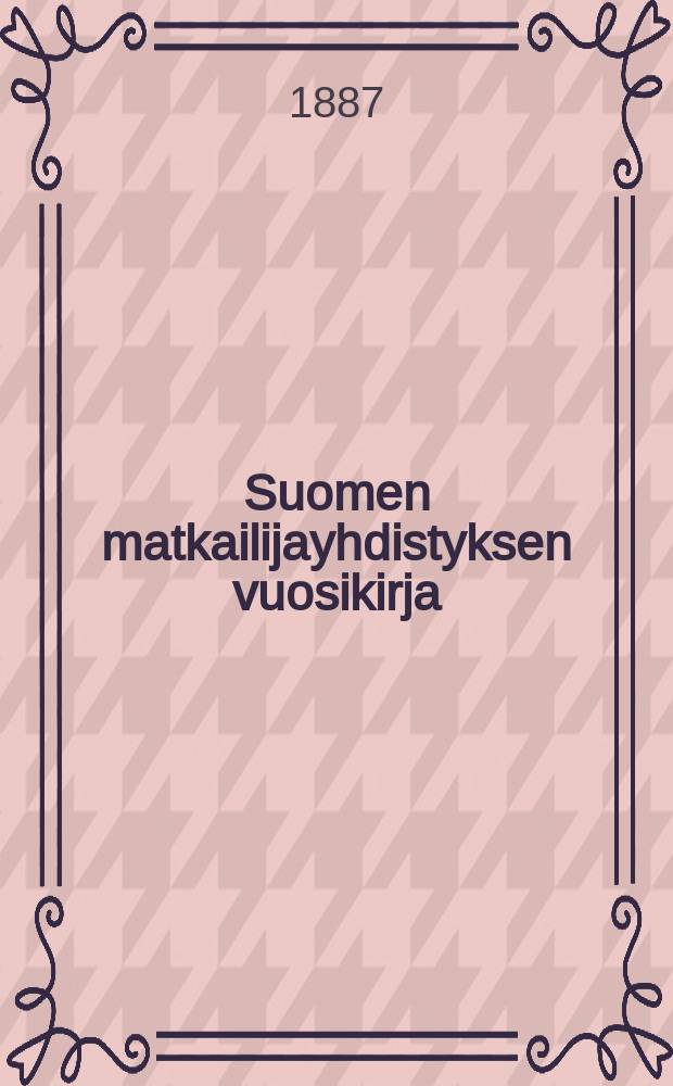Suomen matkailijayhdistyksen vuosikirja