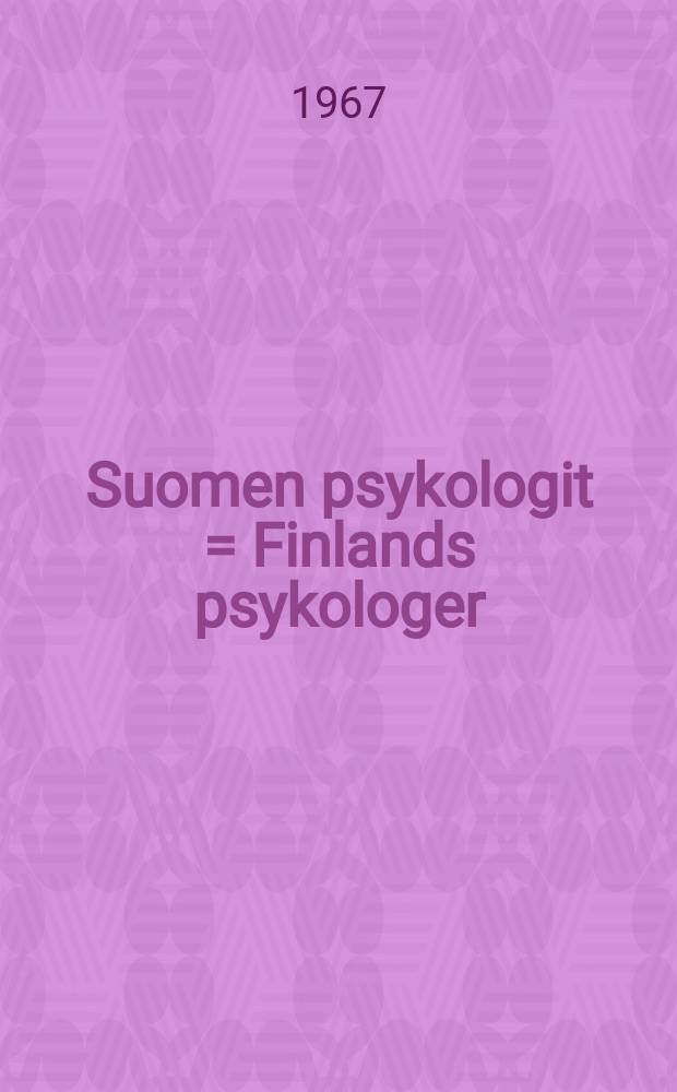 Suomen psykologit = Finlands psykologer