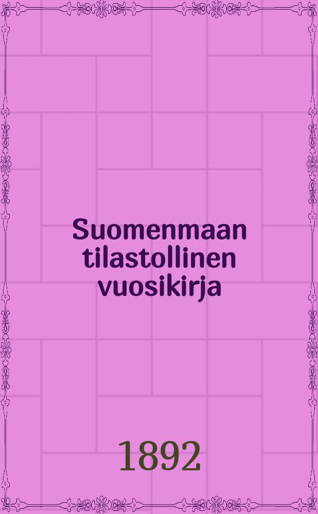 Suomenmaan tilastollinen vuosikirja : Tehnyt tilastollinen toimisto Vuosikerta 23. 13 : Vuosikerta 13