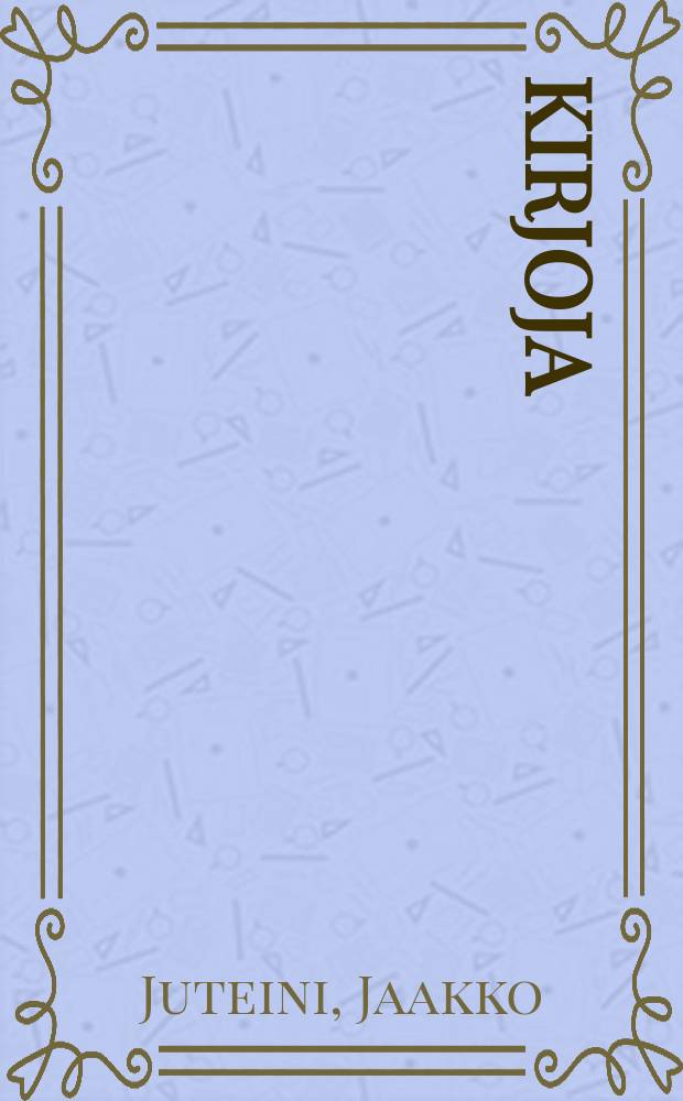 Kirjoja