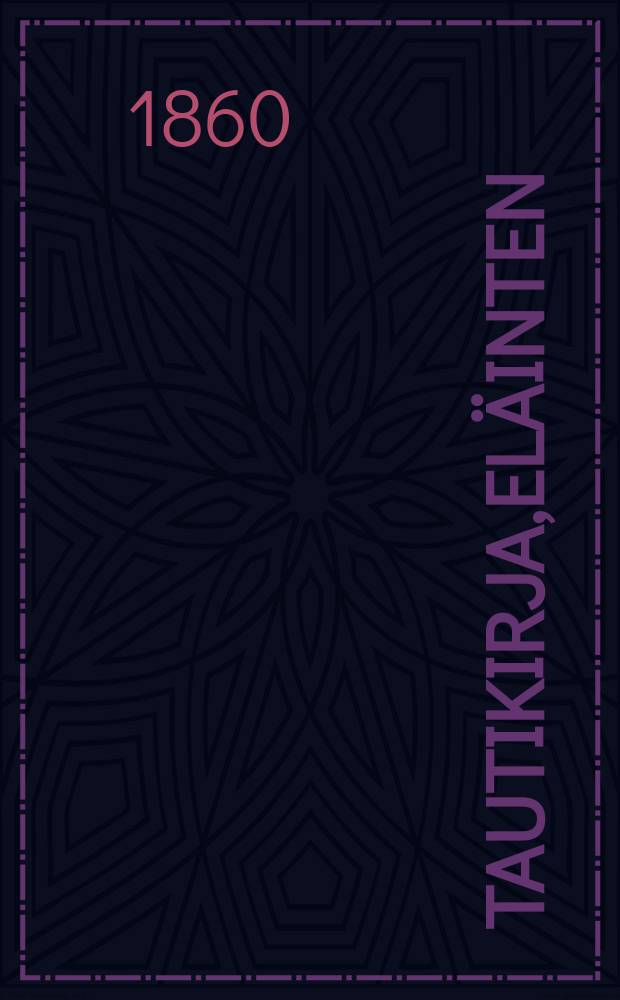 Tautikirja,Eläinten