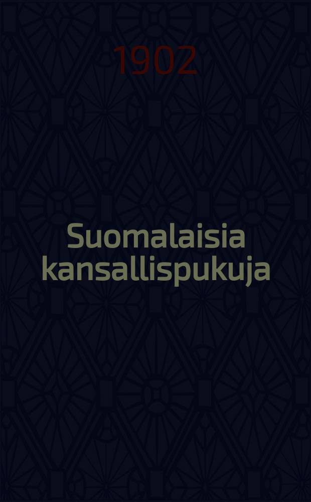 Suomalaisia kansallispukuja : 16 väripainosta ja selittävä teksti = Финские народные костюмы
