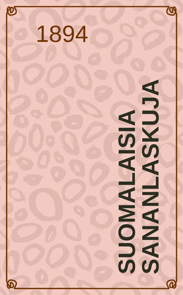 Suomalaisia sananlaskuja = Финские пословицы