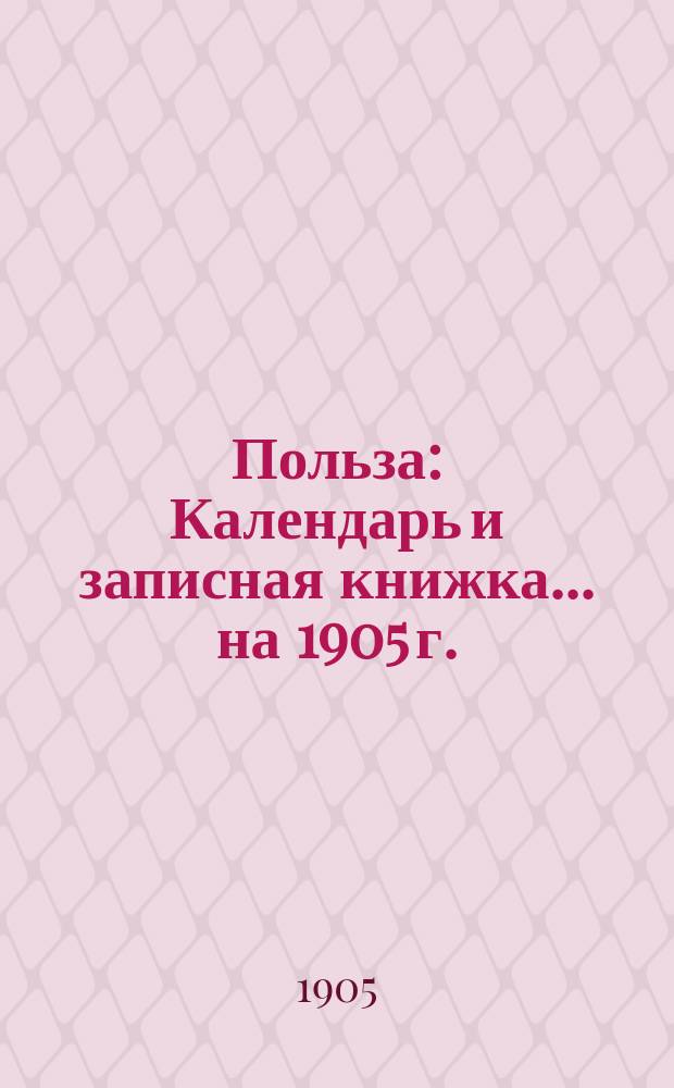 Польза : Календарь и записная книжка... ... на 1905 г.