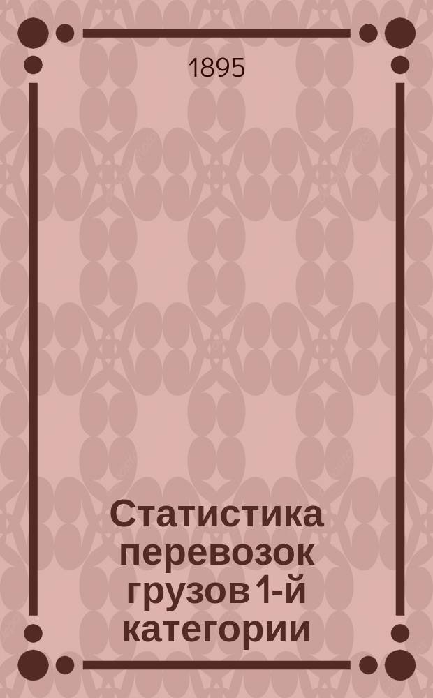 Статистика перевозок грузов 1-й категории (хлебные грузы) по отправлению со станций Владикавказской железной дороги ... за 1894 год