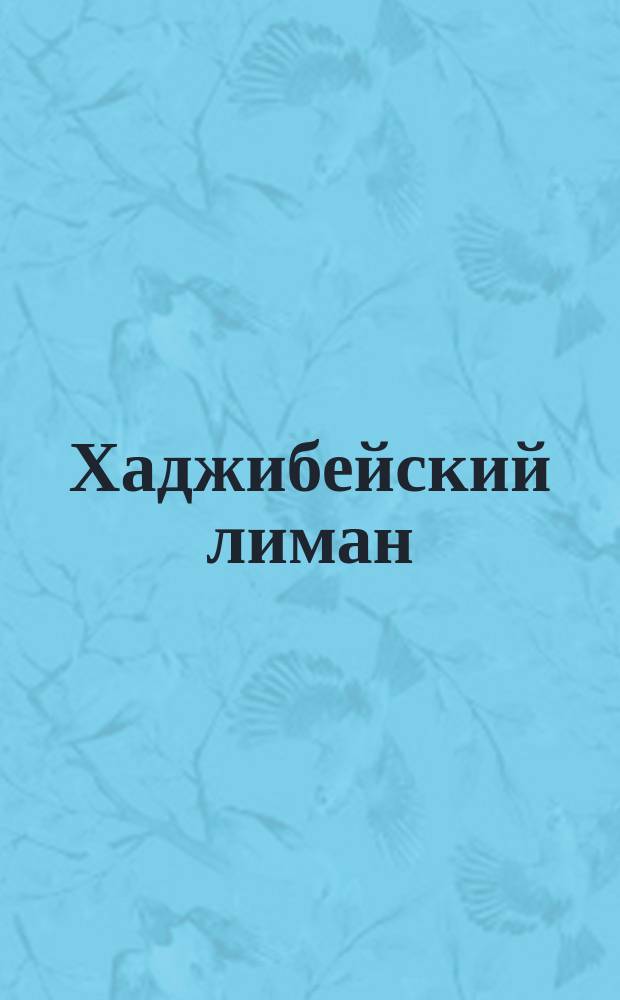 Хаджибейский лиман : Значение курорта. Хаджибейский лиман : Устройство лечебного заведения