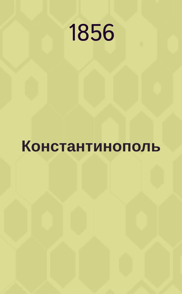 Константинополь : Из путешествия Всеволожского