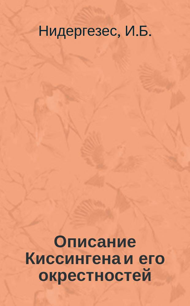 Описание Киссингена и его окрестностей