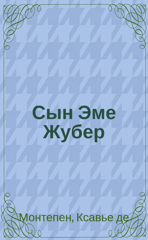 Сын Эме Жубер : Роман Ксавье де-Монтепена