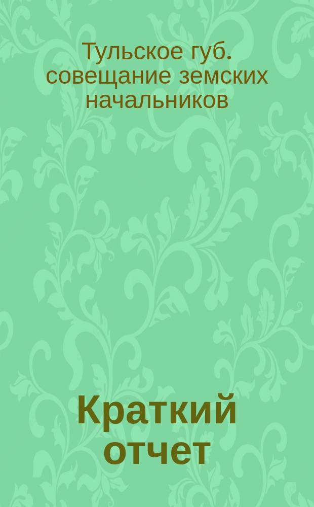 [Краткий отчет]