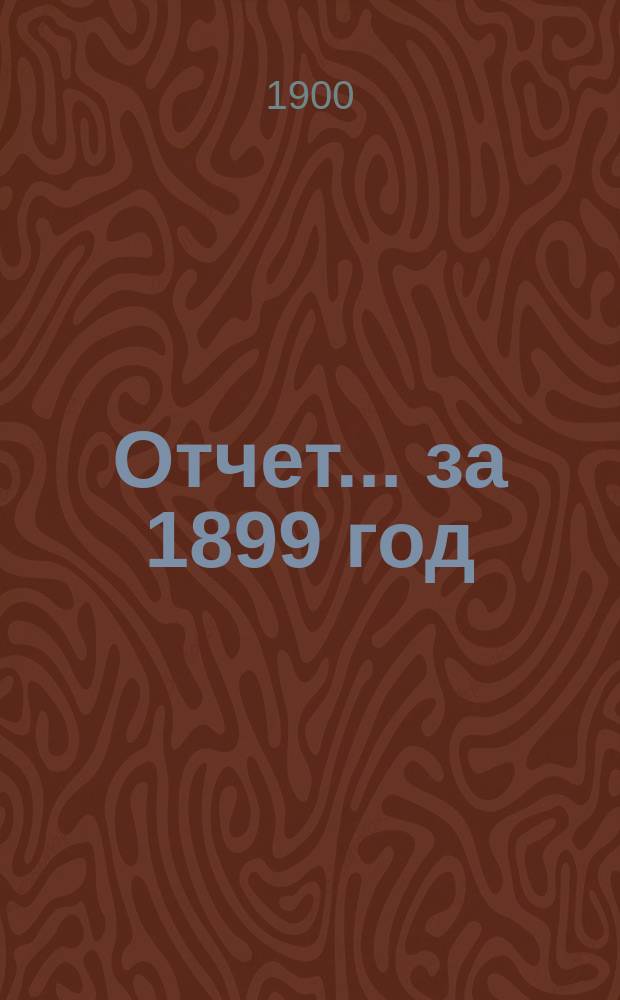 Отчет... за 1899 год