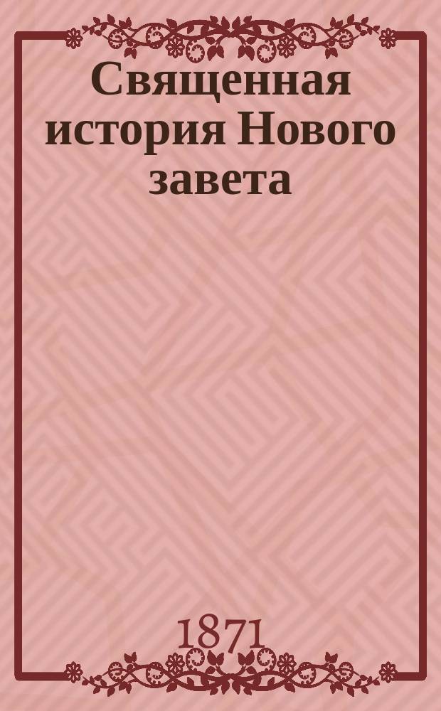 Священная история Нового завета : Доп. историей церкви апостольной