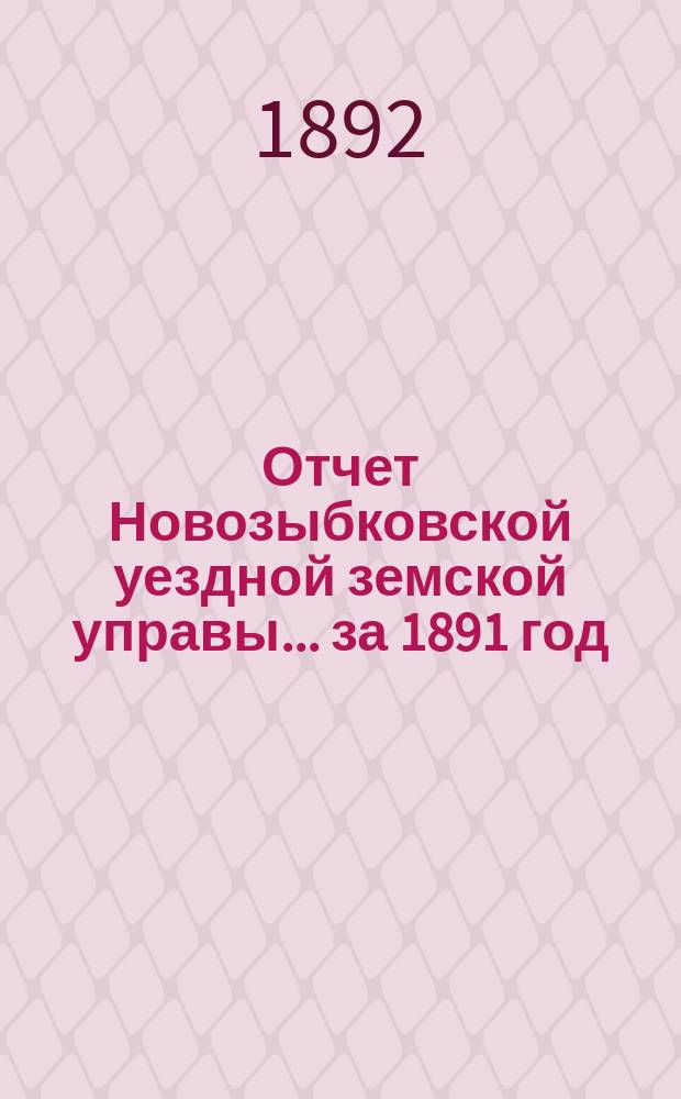 Отчет Новозыбковской уездной земской управы... за 1891 год