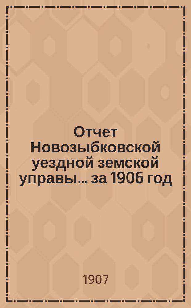 Отчет Новозыбковской уездной земской управы... за 1906 год