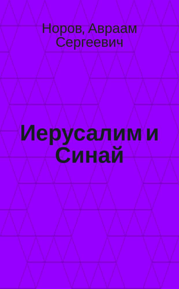 Иерусалим и Синай : Зап. второго путешествия на Восток