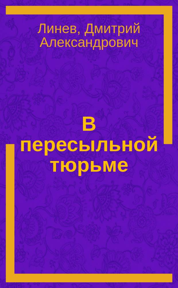 В пересыльной тюрьме : Роман