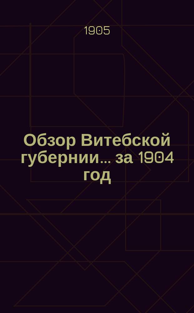 Обзор Витебской губернии... за 1904 год