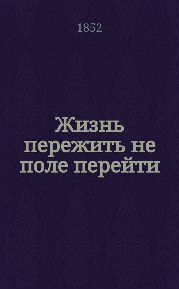 Жизнь пережить не поле перейти : Роман В 2 ч. Ч. 1-2. Ч. 2